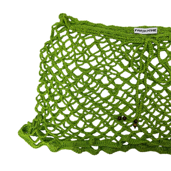 Coco Green Crochet Mini Skirt