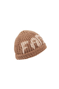 Brown Crochet Beanie