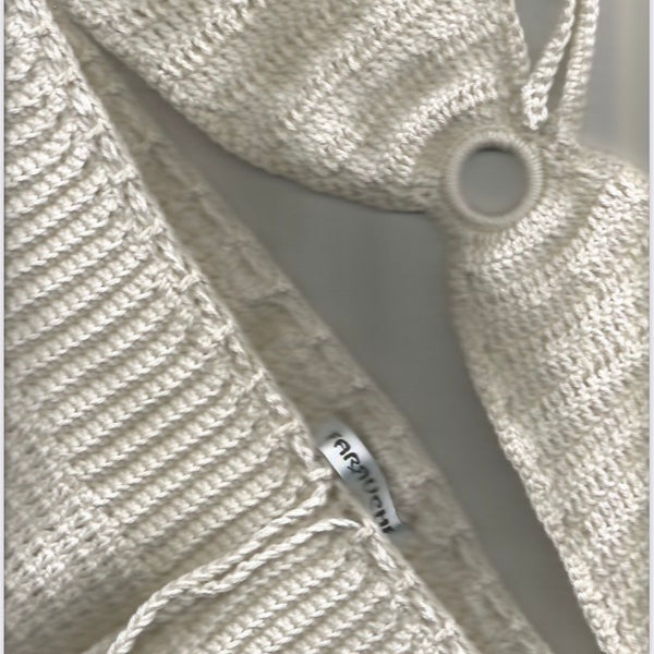 Off White Crochet Mini Skirt